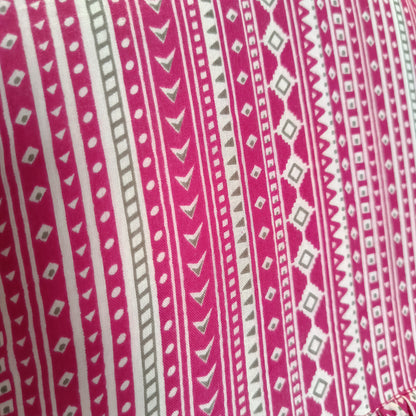 Pink Striped cotton  Peplum Top – Aesthetic Look