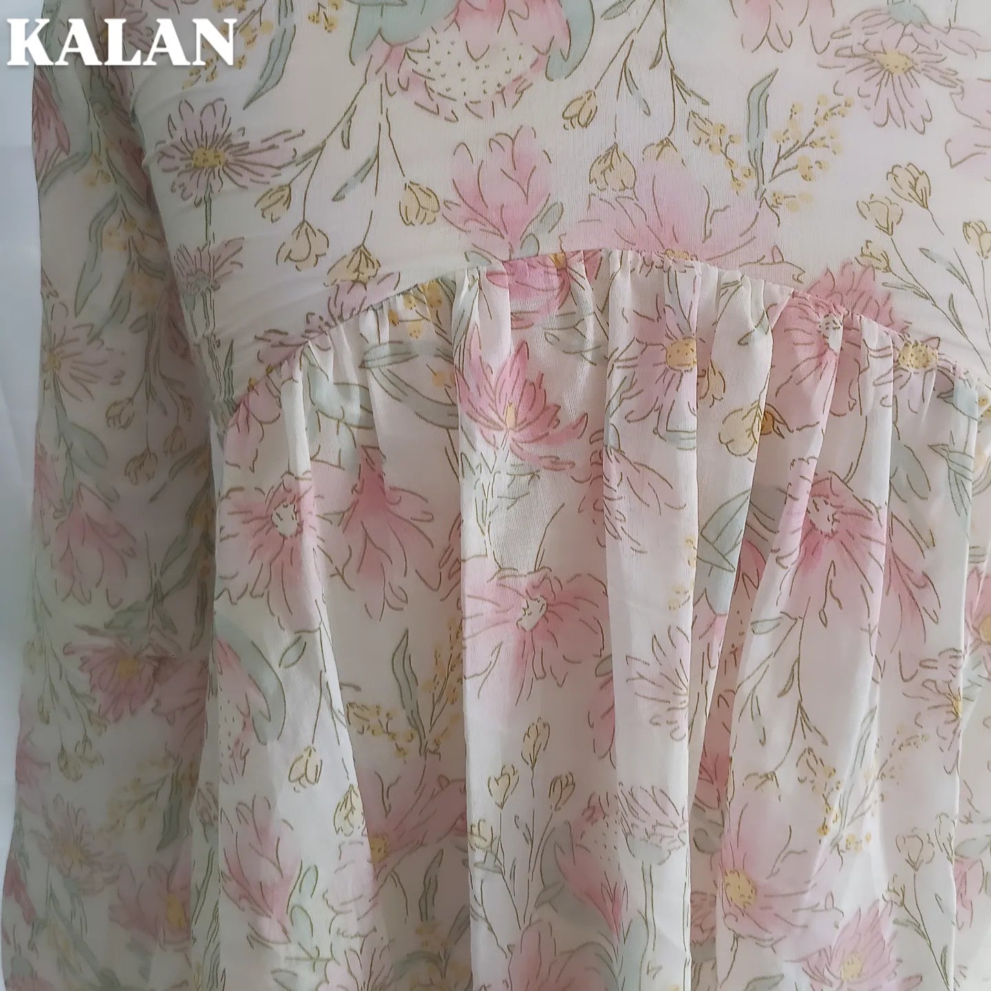 White Floral Peplum Top – Minimal & Elegant