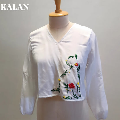 Cotton White Embroidered Top – Quirky And Cute