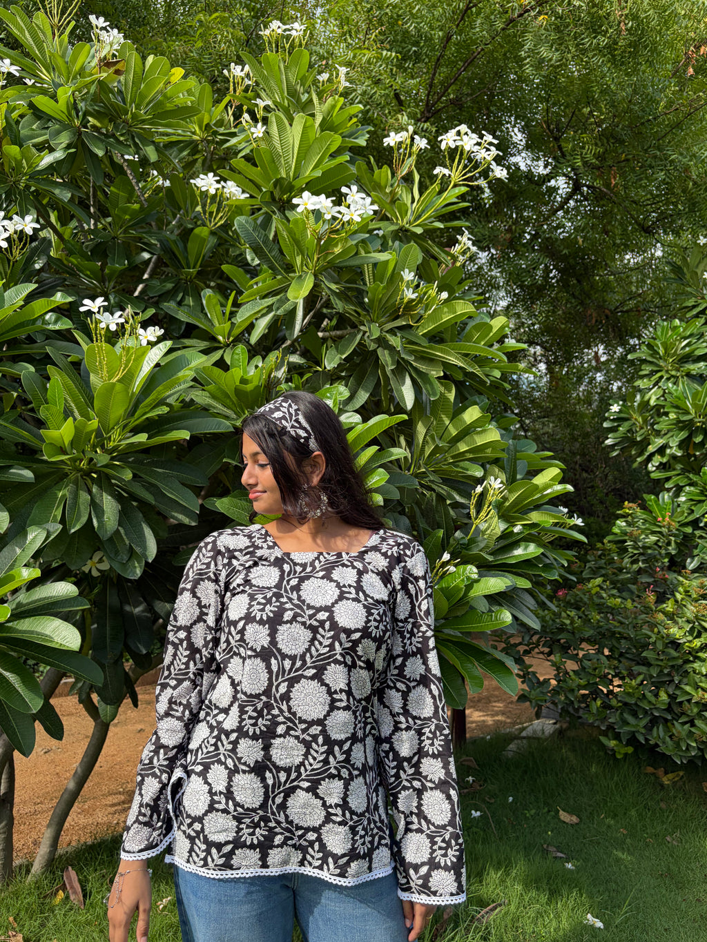 Floral Short Kurti for Women – Nature Inspired Ethnic Wear