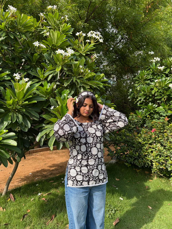 Floral Short Kurti for Women – Nature Inspired Ethnic Wear