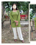 Side tieups kurti with farsi salwar– Cotton Ethnic Wear for Women
