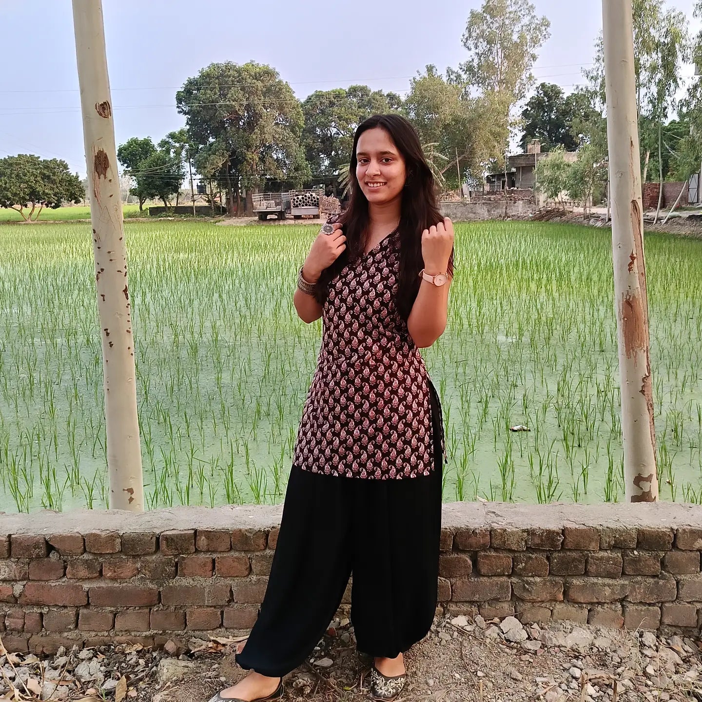 Balloon pant with corset back kurti set – Cotton Ethnic Wear for Women
