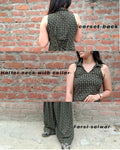 Halter neck kurti with farsi salwar– Cotton Ethnic Wear for Women